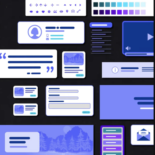an illustration of design system components