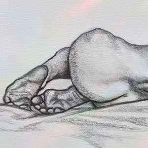 a nude detail with feet