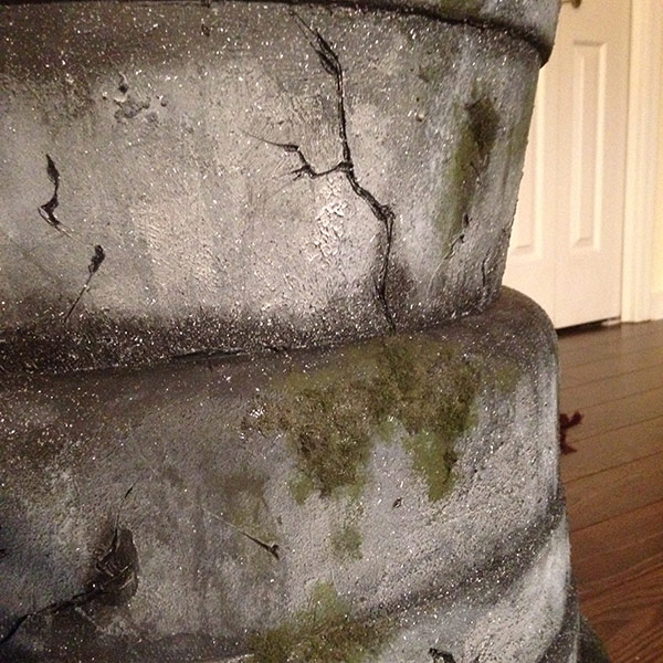 scrying mirror faux finish of stone column