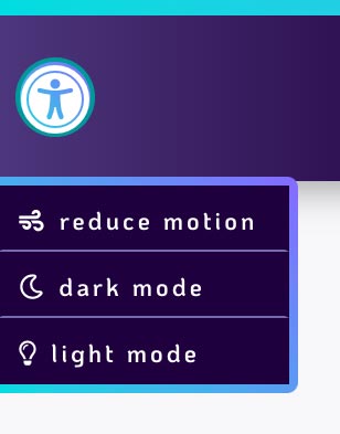 accessibility menu at lunar fusion