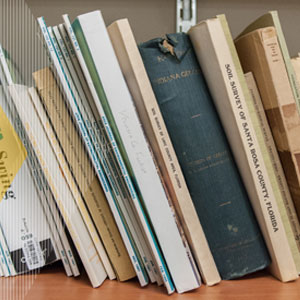 books on a bookshelf