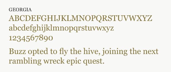 Georgia type specimen