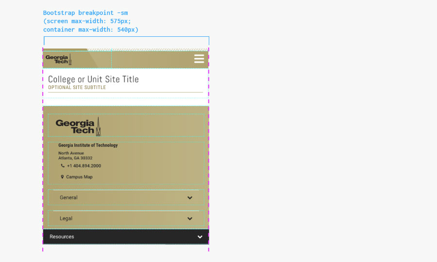 official web theme small breakpoint