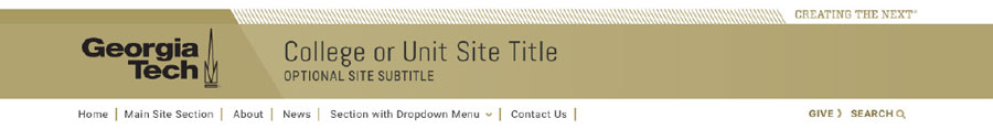 official web theme header mockup