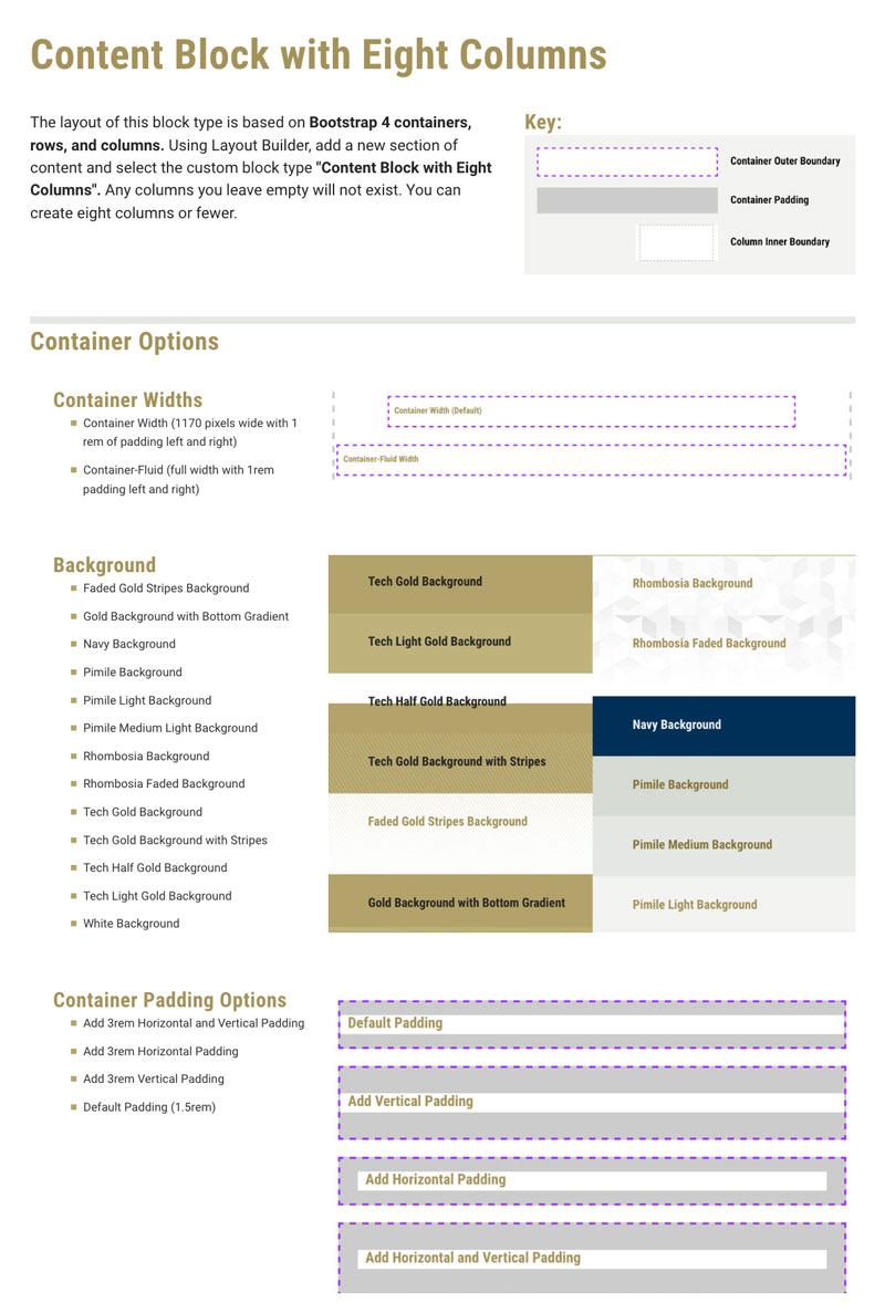 Georgia Tech Brand Website layout tool guide part 1