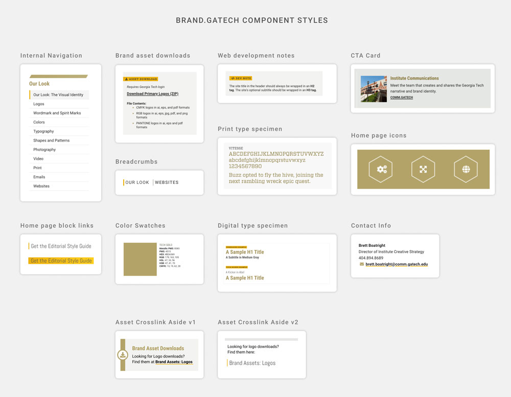 Georgia Tech Brand Website revised design system