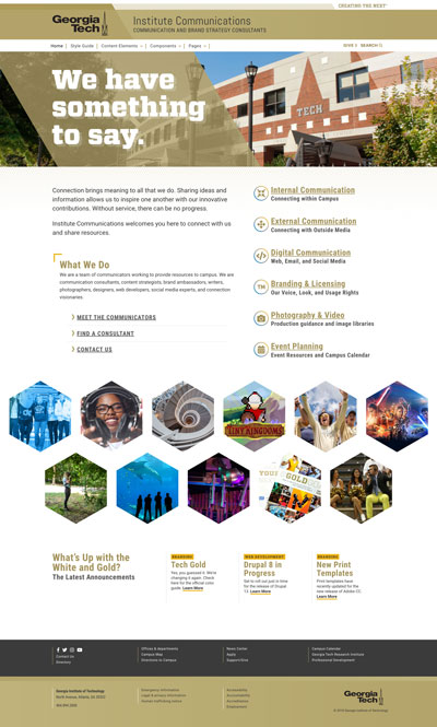 Georgia Tech department website redesign