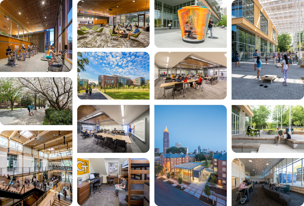 photography samples of campus scenes and architecture