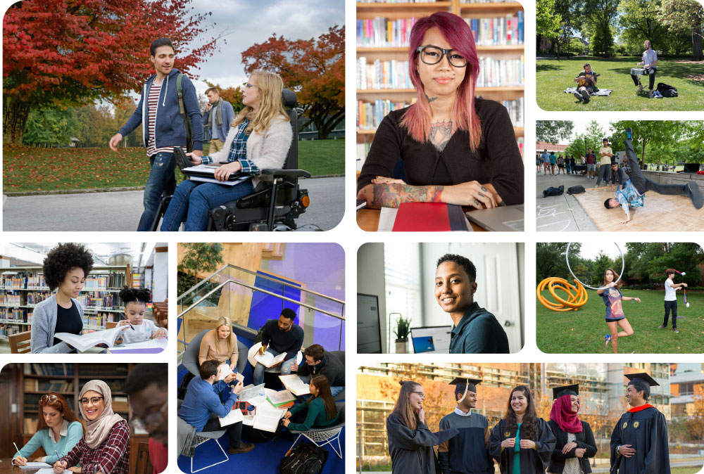photography samples of people - students on campus