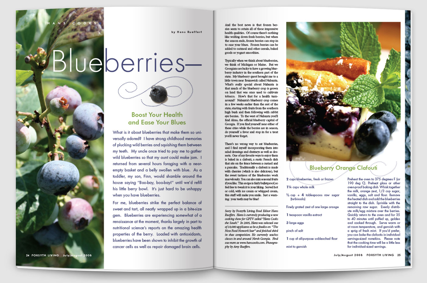 magazine story about Blueberries