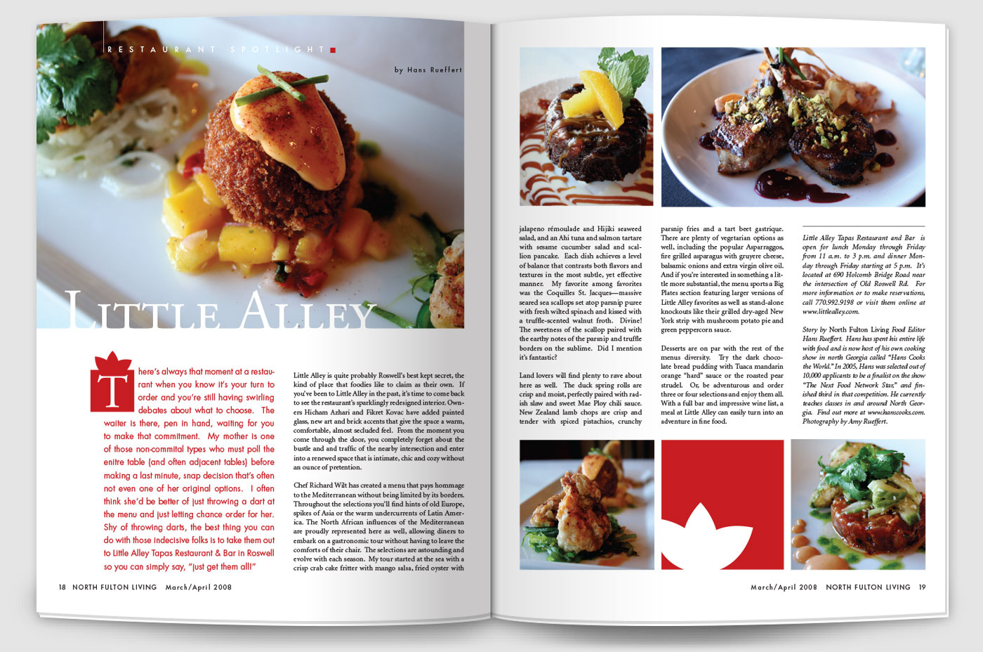 magazine story about a restaurant
