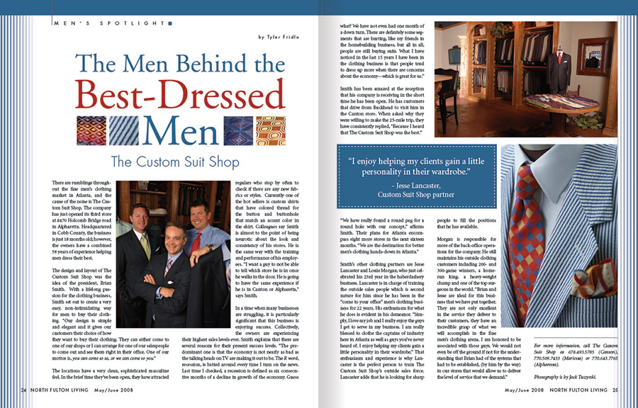 magazine story about a custom suit shop