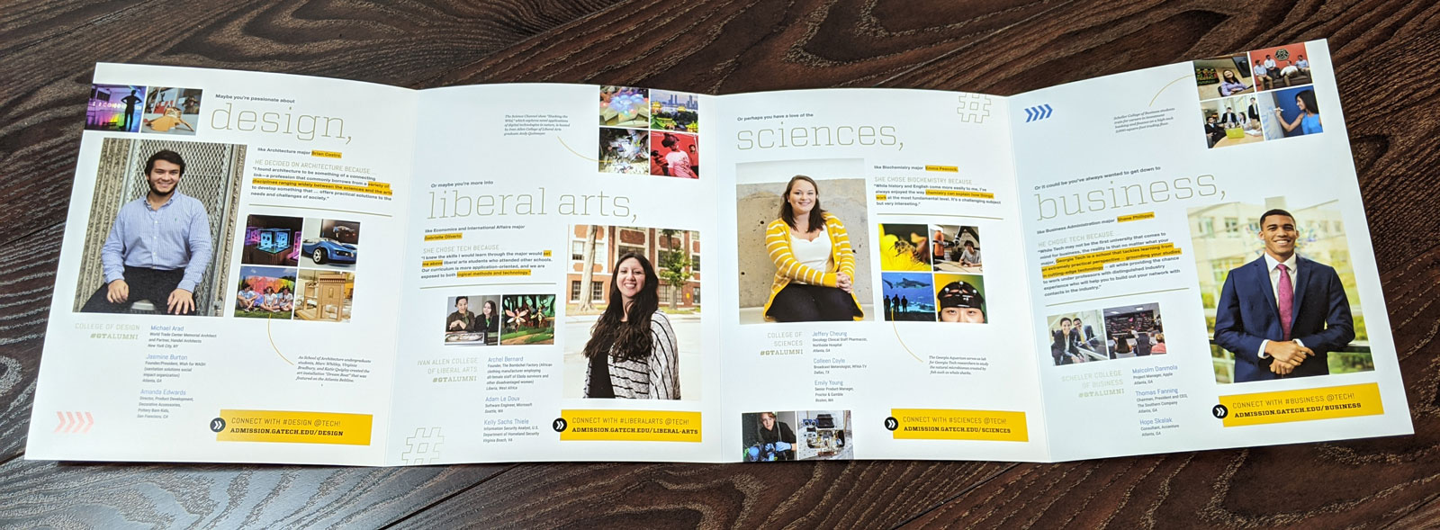 printed mailer interior with gatefold